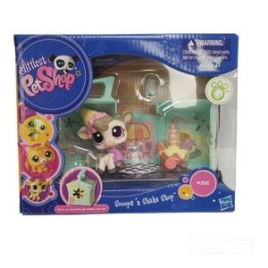 Littlest Pet Shop LPS Scoops N Shake Shop Cow Play Set #1351 NIB 2009